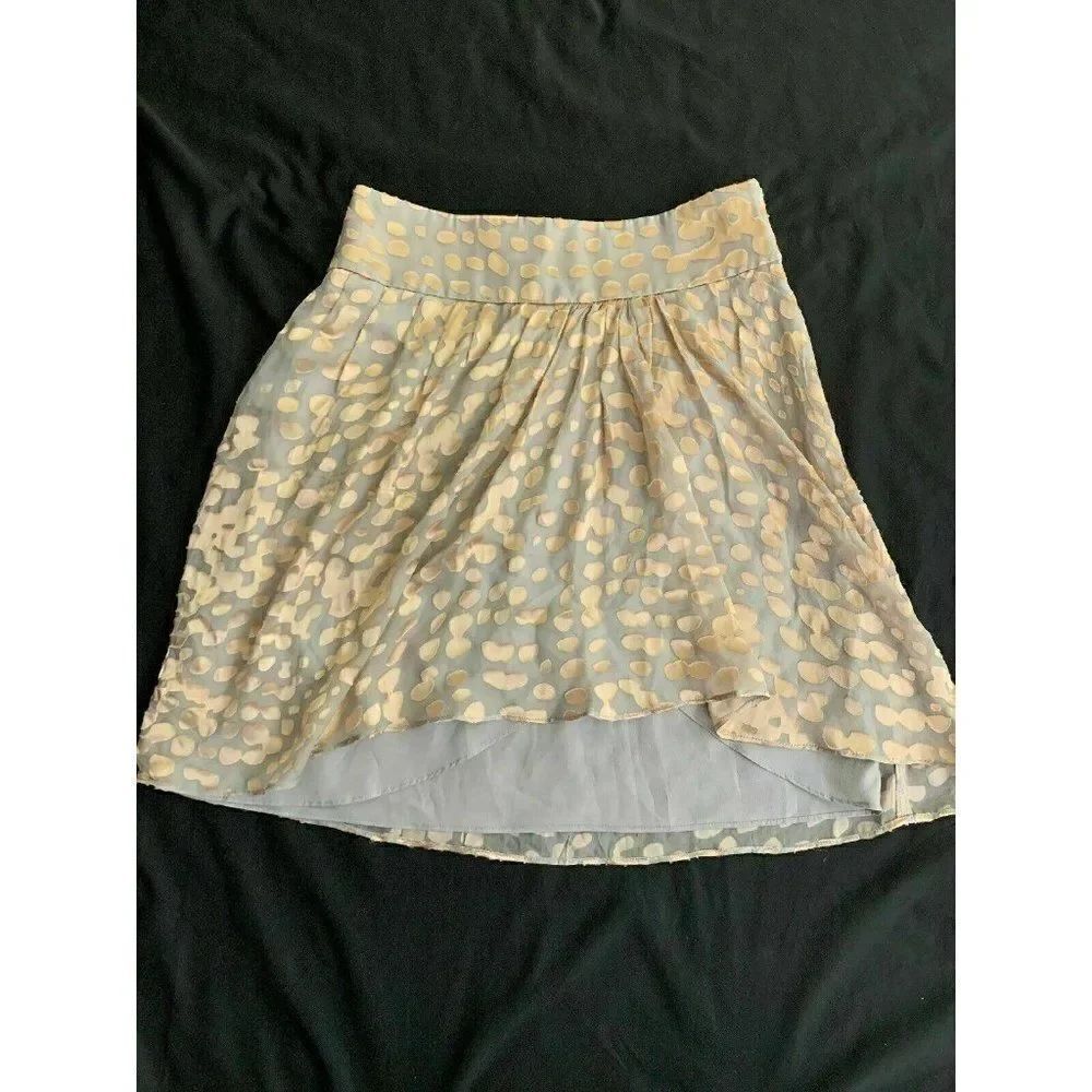 Club Monaco Silk Mini Skirt High waist fit flare